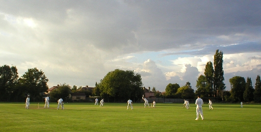 Geoff Hales batting.